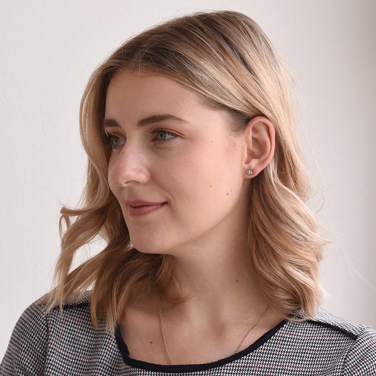 Zlaté náušnice s diamantem 69196