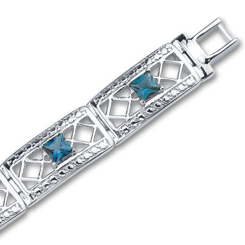 Stříbrný náramek s topazy Patriah 10068