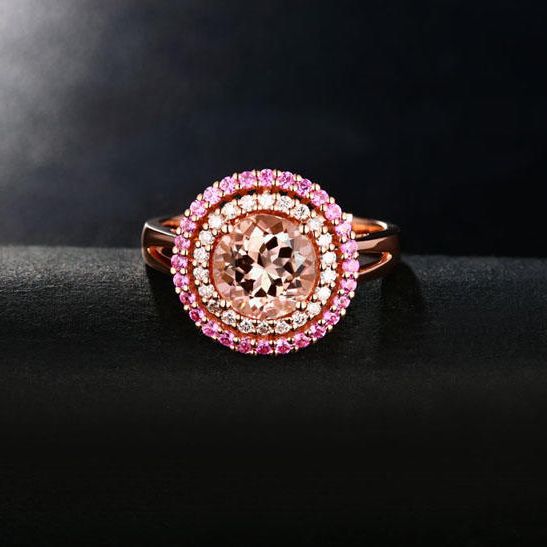 Prsten ze zlata s drahokamy 10084