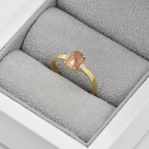 Prsten s emerald salt and pepper diamantem a baguette diamanty Carisa