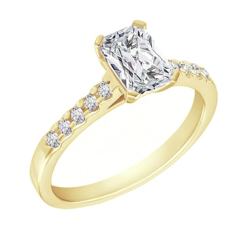 Zásnubní prsten s emerald diamantem Lonia