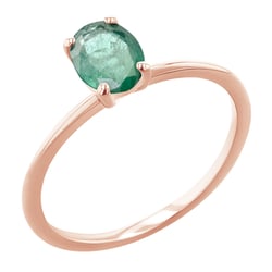 Elegantní zásnubní prsten s oval smaragdem Frost