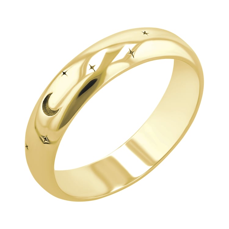 Snubní prsteny s gravírem hvězd a měsíce Furilla 116410