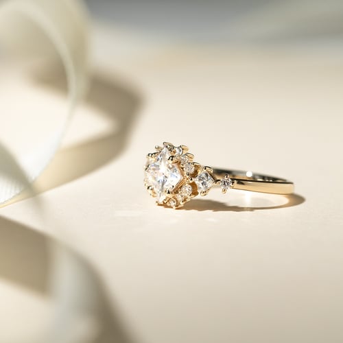 Zásnubní prsten s princess certifikovaným lab-grown diamantem Medrie