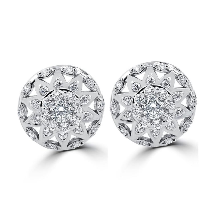 Diamantové náušnice z bílého zlata