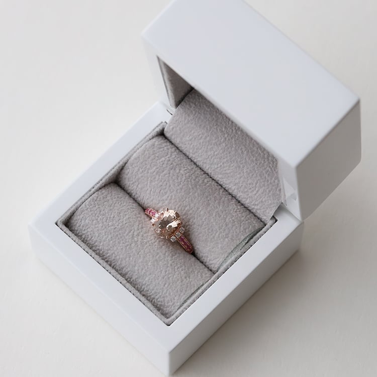 Prsten s růžovým morganitem Jemiah 74283