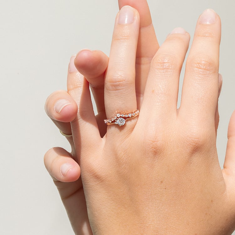 Vykrojený eternity prsten s lab-grown diamanty Kenzie 142470