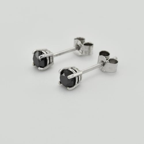 Náušnice s 0.5ct černými diamanty Kesha