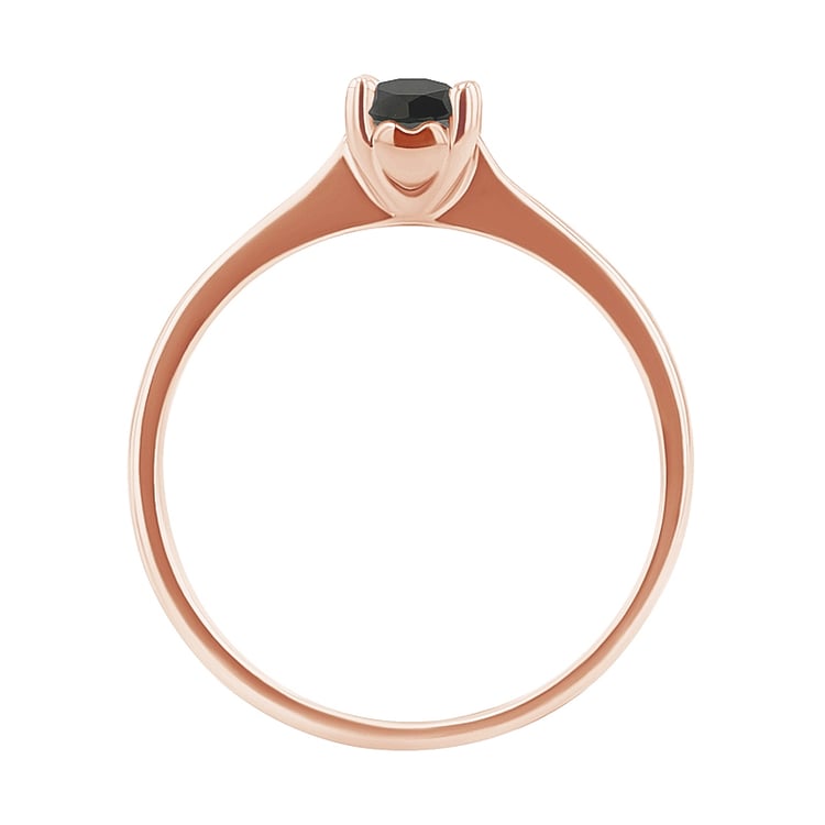 Zásnubní prsten se srdíčkem a černým diamantem Lenal 136212