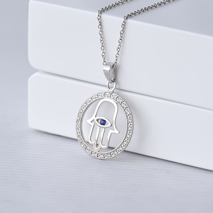 Zlatý náhrdelník ve tvaru ruky 68983