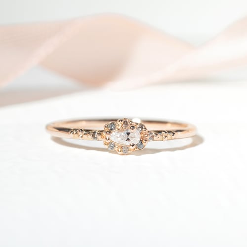 Prsten s moissanitem a salt and pepper diamanty Kaylyn