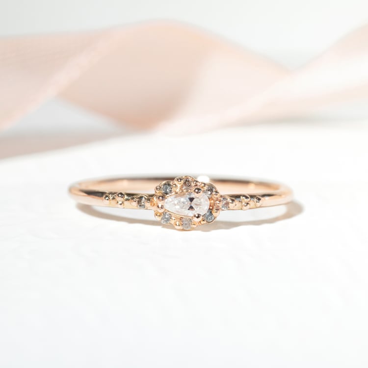 Prsten s moissanitem a salt and pepper diamanty Kaylyn 127262