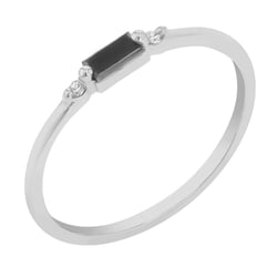 Prsten s baguette salt and pepper diamantem a lab-grown diamanty Isma