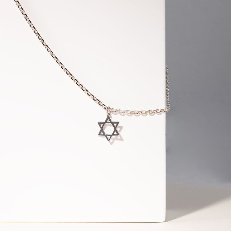 Stříbrný přívěsek Davidova hvězda 131407