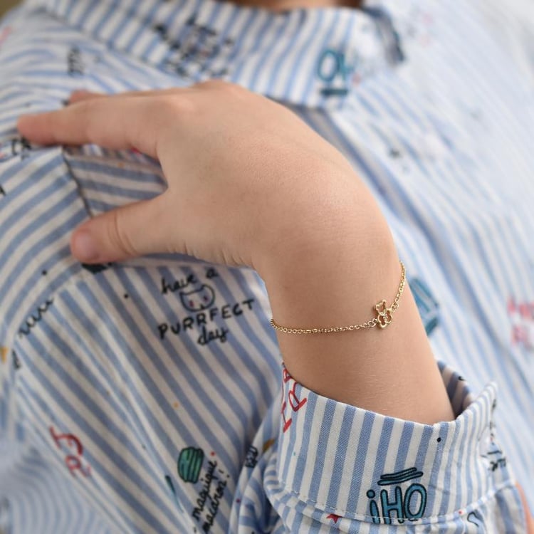 Dětský zlatý náramek 39007