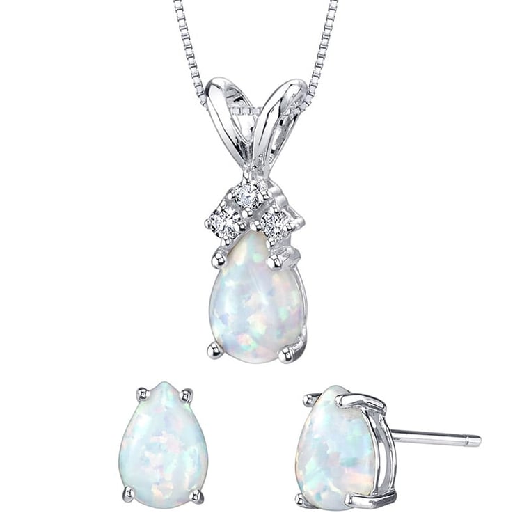 Kolekce šperků ze zlata s pear opály a diamanty Rain