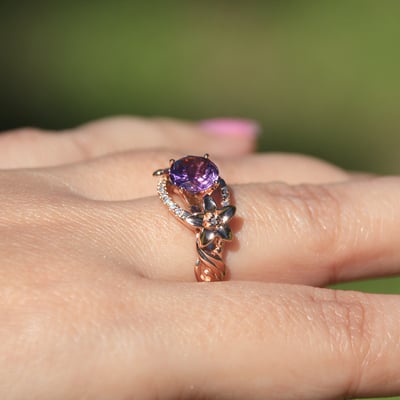 Vintage prsten s ametystem