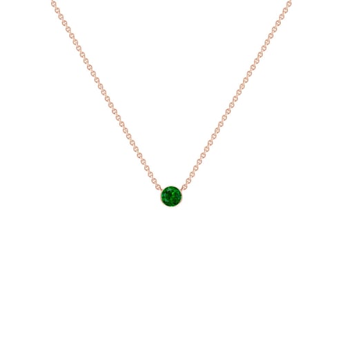 Stříbrný minimalistický náhrdelník s tsavorit granátem Glosie