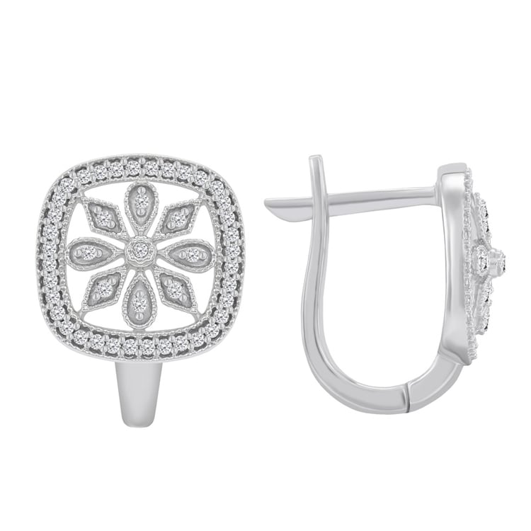 Diamantové náušnice ze zlata 44008