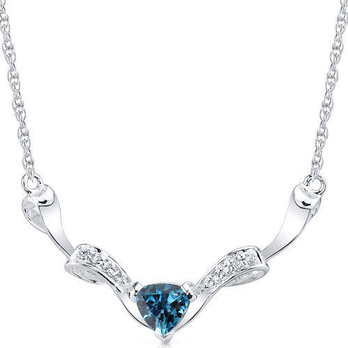 Stříbrný náhrdelník s topasem Astley