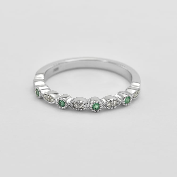 Zlatý eternity prsten se smaragdy 58608