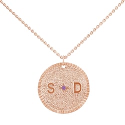 Personalizovaný přívěsek s drahokamem a písmenem Kenneth