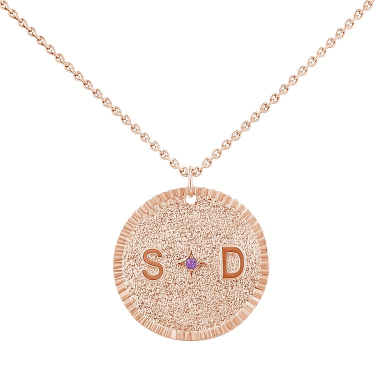 Personalizovaný přívěsek s drahokamem a písmenem Kenneth 137130