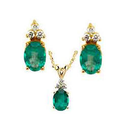 Zlatá smaragdová souprava