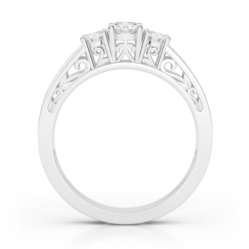 Vintage zásnubní prsten s lab-grown diamanty Lariah