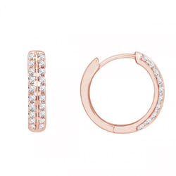 Zlaté kruhové náušnice s diamanty Minu