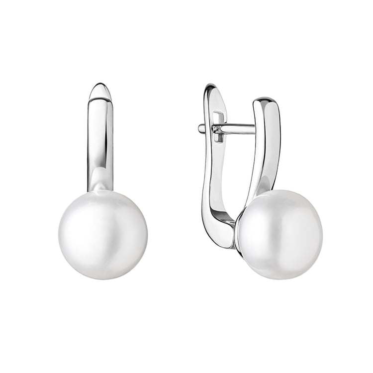 Stříbrné perlové náušnice