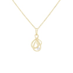 Elegantní přívěsek ze zlata s diamantem Danyil