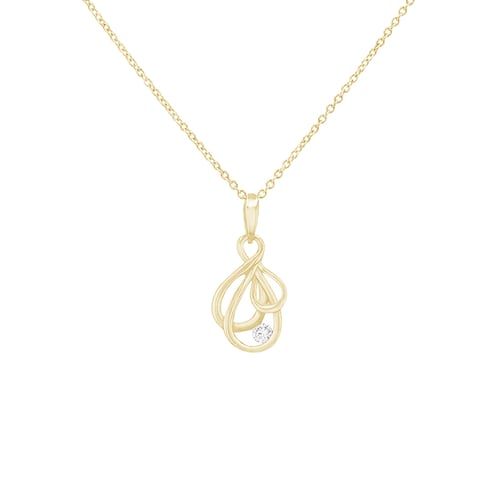 Elegantní přívěsek ze zlata s diamantem Danyil