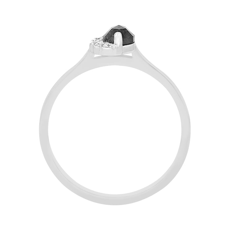 Zásnubní prsten s marquise salt and pepper diamantem z bílého zlata 81785