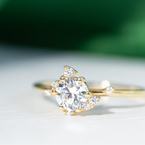 Cluster zásnubní prsten s diamanty Kalia