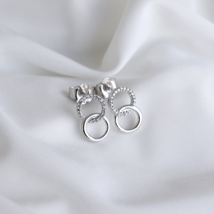 Diamantové náušnice z bílého zlata 85266