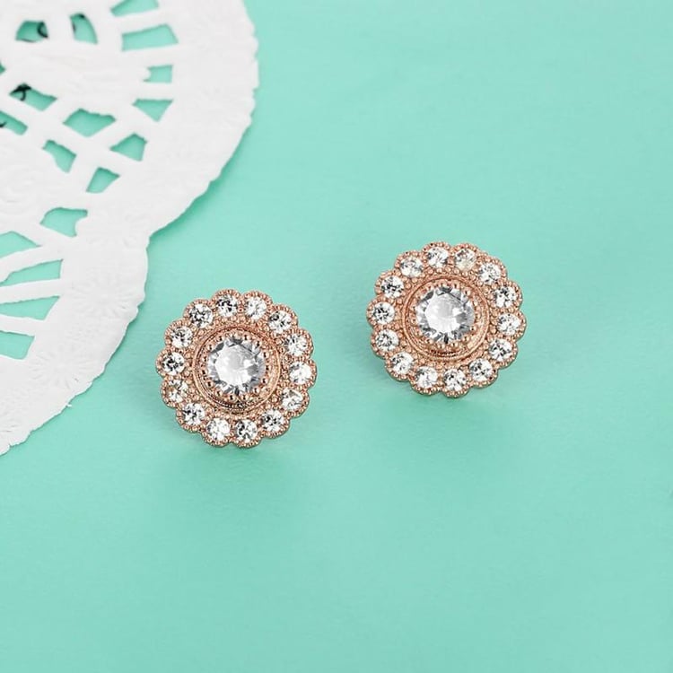 Zirkonové náušnice ze stříbra 14445