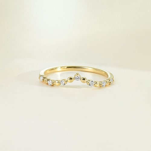 Zlatý prsten s lab-grown diamanty Eveline