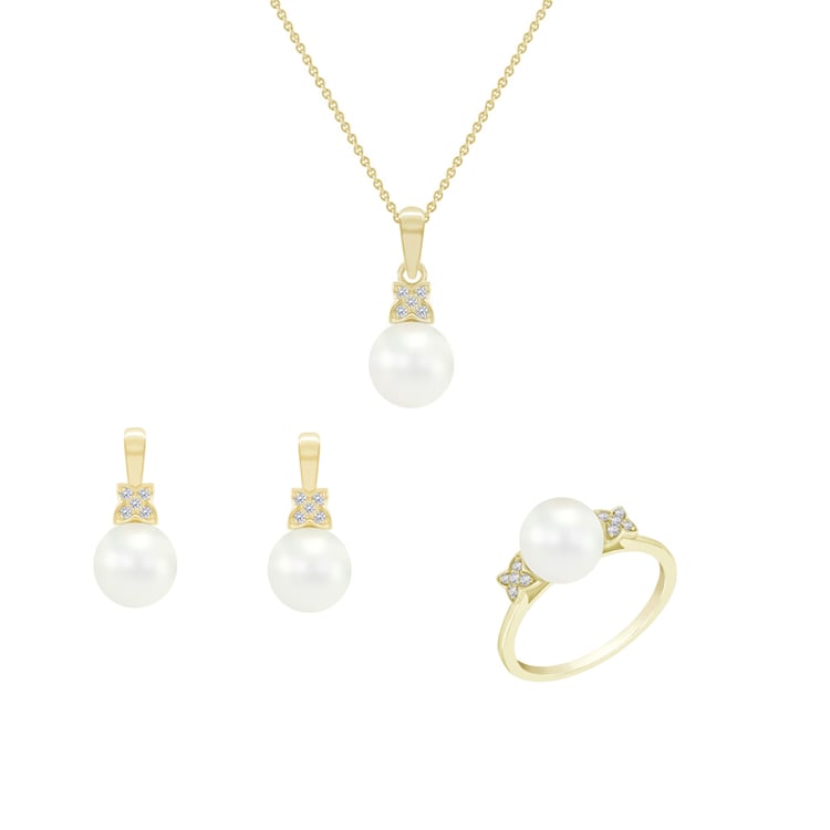 Perlová kolekce šperků ze zlata 44873