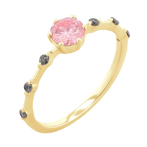 Zásnubní prsten s certifikovaným fancy pink lab-grown diamantem Imelda