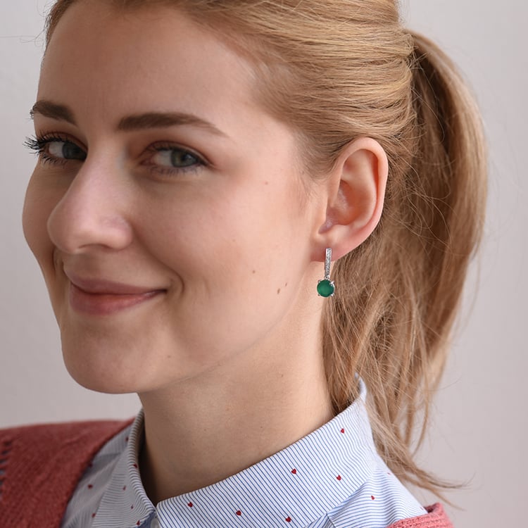 Stříbrné visací náušnice 60201