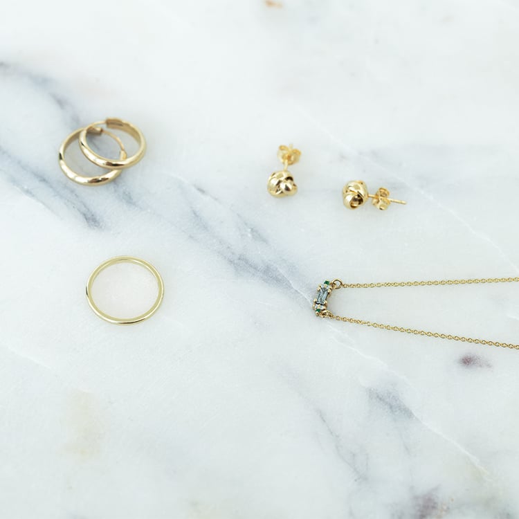 Náhrdelník se salt and pepper diamantem, smaragdy a moissanity Matilda 130097