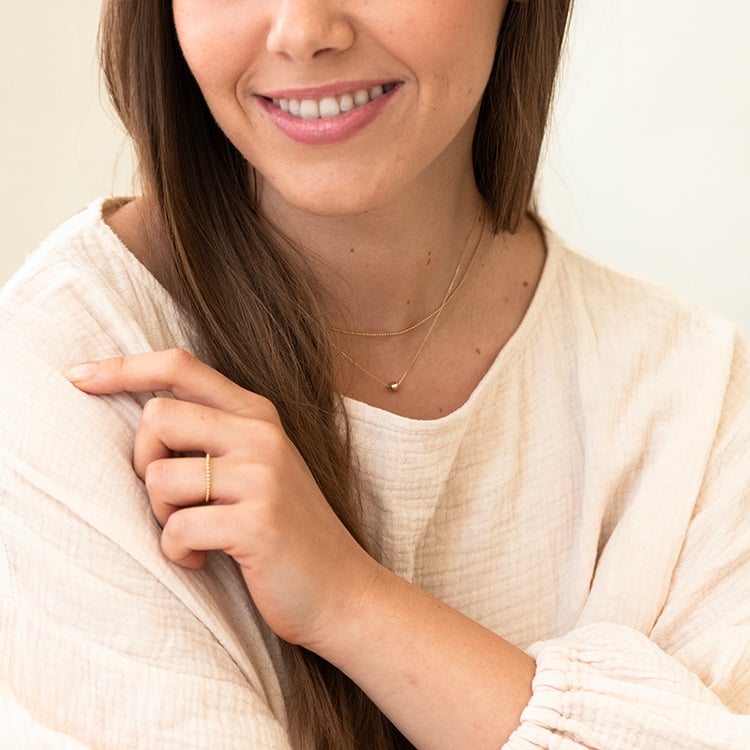 Zlatý náhrdelník s kuličkou Ina 143457