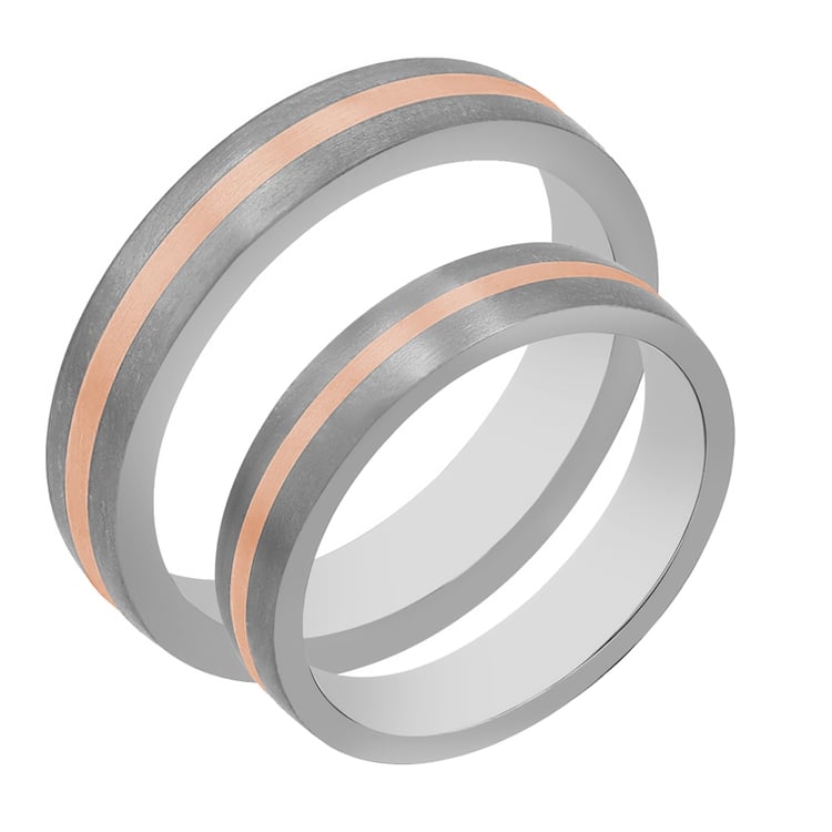 Snubní prsteny z titanu a zlata Houston 107380