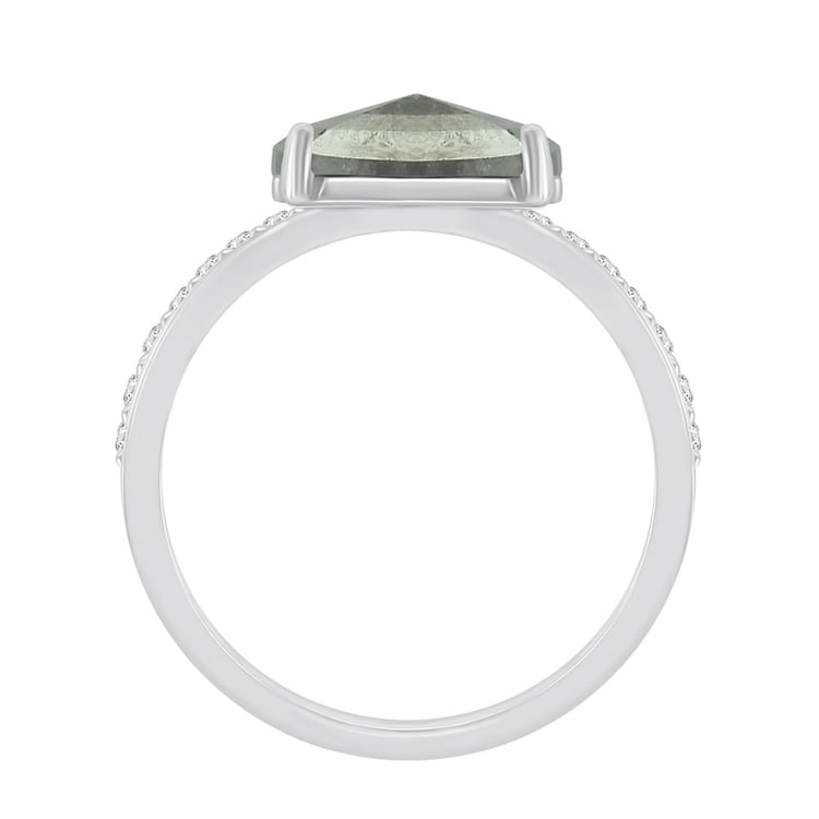 Zlatý prsten se salt and pepper diamantem 73538