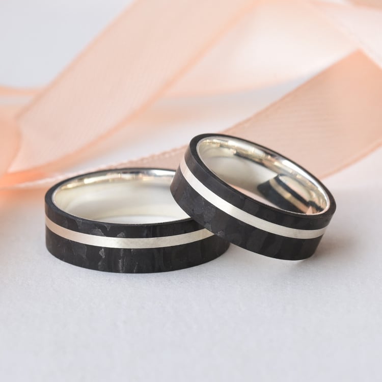 Snubní prsteny z karbonu 77398