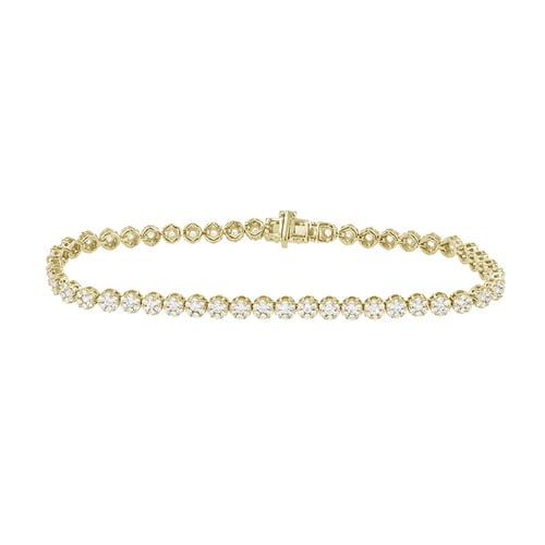 Stříbrný náramek s lab-grown diamanty Santana