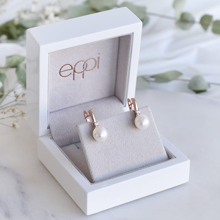 Pozlacené náušnice s perlami 87947