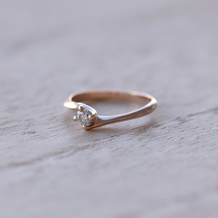 Diamantový zlatý zásnubní prsten 58542