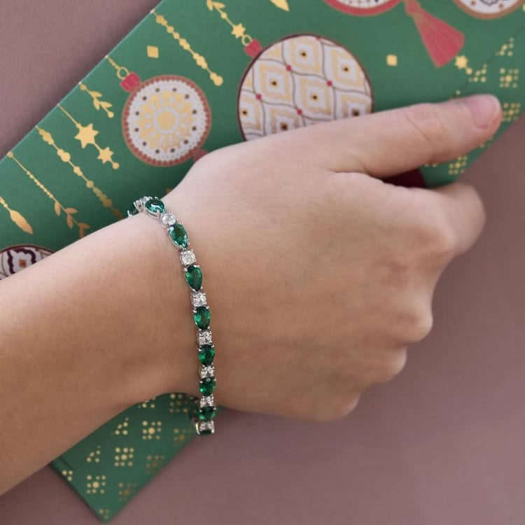 Náramek se smaragdy Neomi 26040